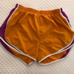 Nike Orange and Purple Women's Shorts